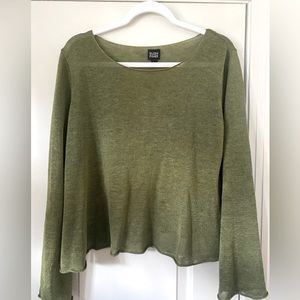 Eileen Fisher Green Crop Knit